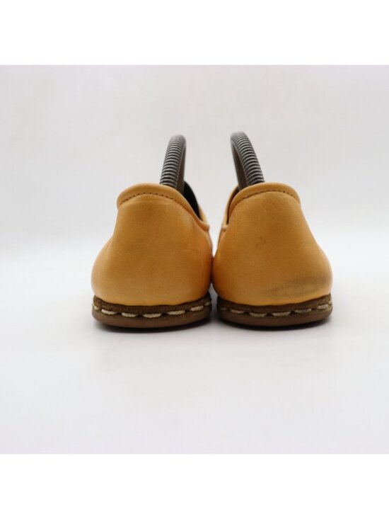 Sabah Turkish Signature Yellow Leather Men’s EU 41 Slip On Handmade Loafers main image 2